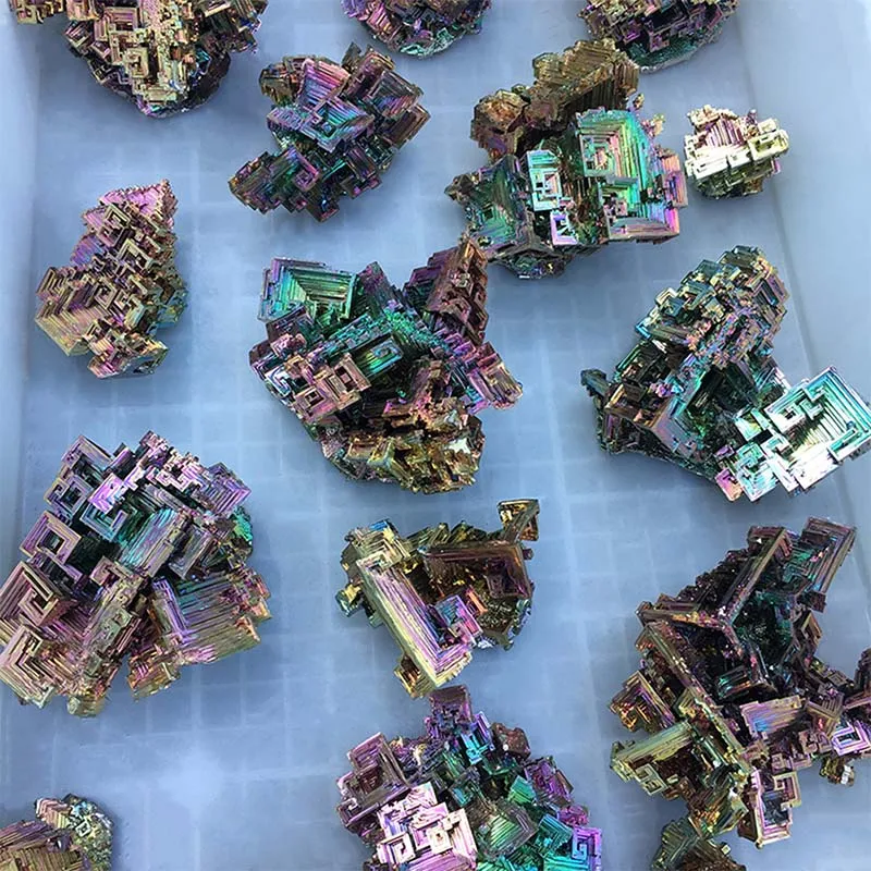Цветные высокочистые кристаллы висмута 20 г, профессиональные металлические кристаллы висмута
