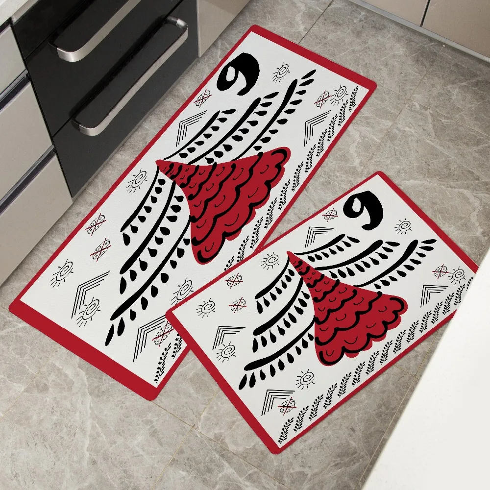 

Plant Hand-painted Art Animal Print Front Door Mat Kitchen Mat Outdoor Mat Waterproof Non-slip Floor Mat 46cmx75cm 46cmx120cm
