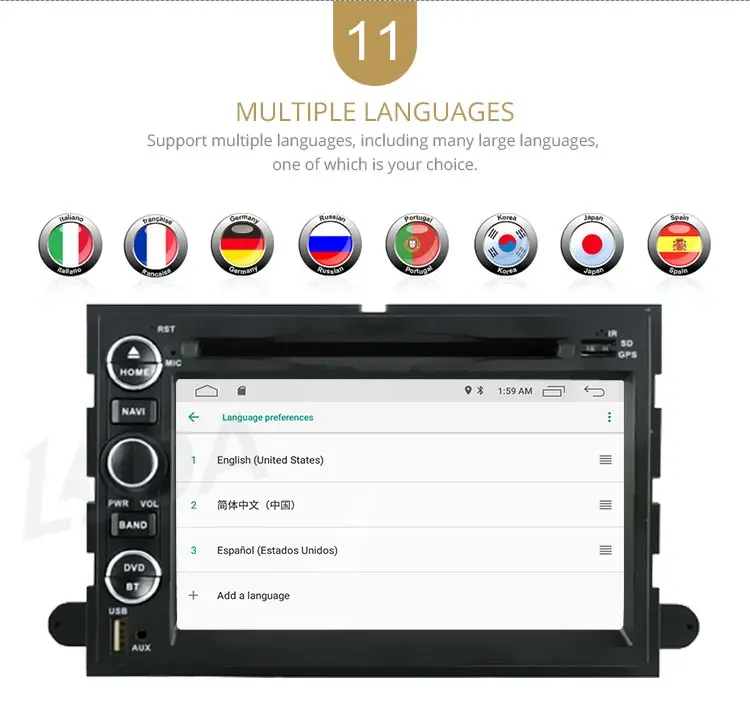 Excellent LJDA 2 Din Android 9.1 Car Radio For Ford F150 Fusion Escape Edge Multimedia Player Stereo Auto Audio GPS DVD Video IPS Screen 13