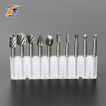 

Tungfull Tool Tungsten Carbide Cutter Grinding HSS Wood Milling Burrs Cutter Set Wood Cutter Milling For Dremel Rotary Tool