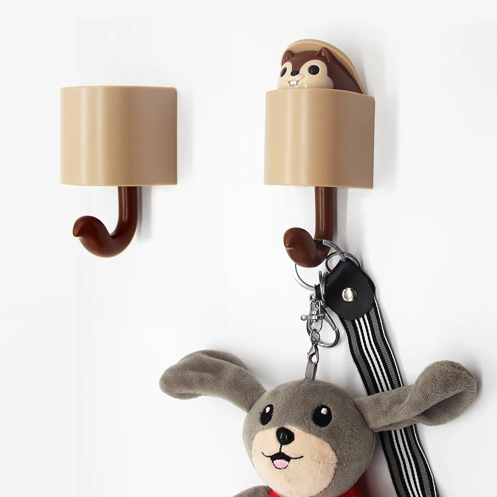 

Key Holder Wall Home Wall Hook Mounted ey hanger coat Squirrel hook wall hanging strong adhesive door hook hook Home porch coat