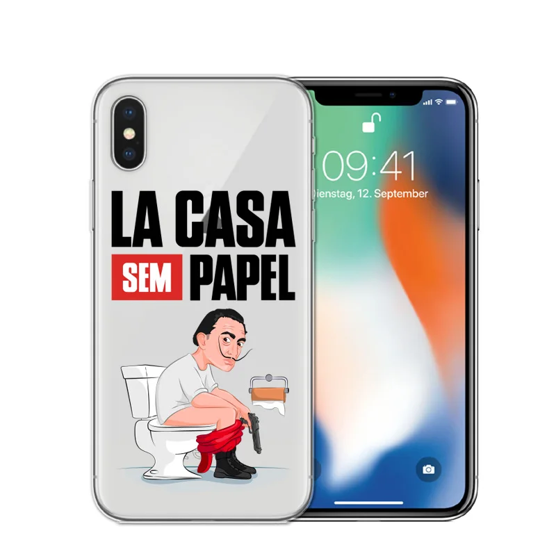 

Phone Cases Spain TV La Casa de papel Case For iPhone X XS XR MAX Fundas For iPhone 5 5S SE 6 6S 7 8 Plus Cool Cartoon Back Cov