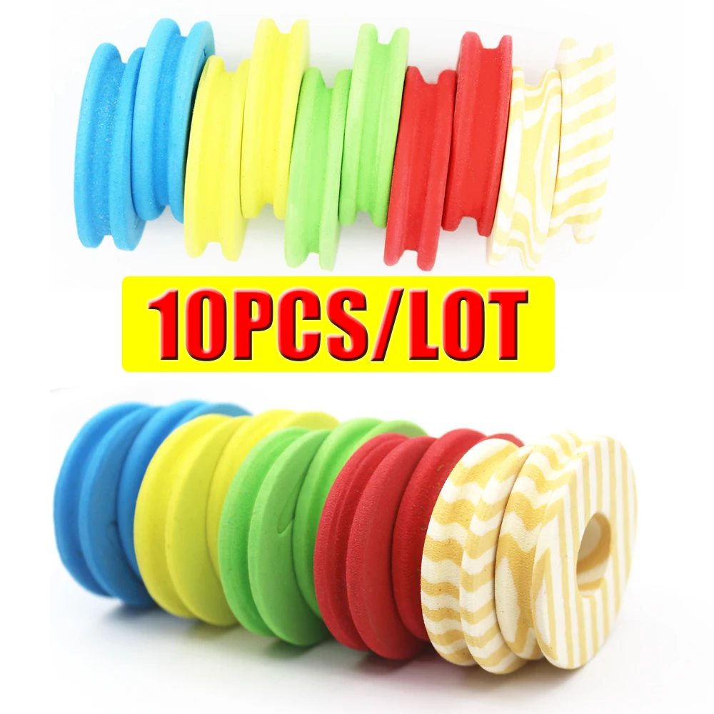 

10PCS Fishing Foam Line Spools for Fishing lines String Bobbin Round Shaped Foam Hook Line Storage Spools Tool Kits