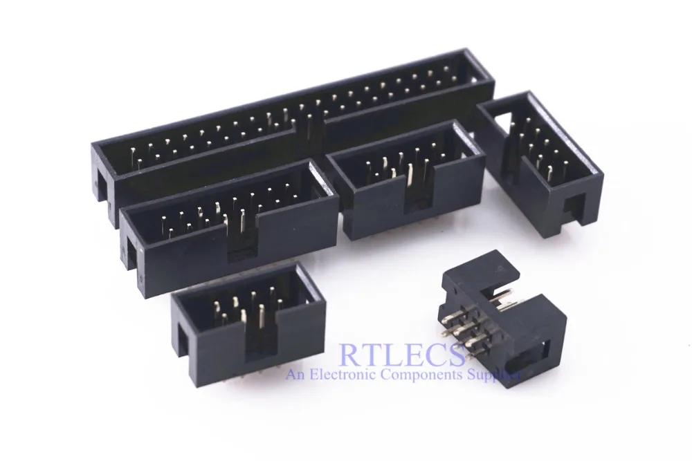10Pcs 2.54mm 2x25 Pin 50 Pin Right Angle Male Shrouded IDC Box Header Connector 10Pcs 2.54mm 2x25 Pin 50 Pin Right Angle Male Shrouded IDC Box Header Connector