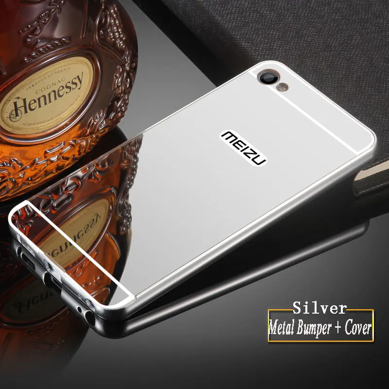 

Luxury Aluminum For Meizu U20 Phone case Metal Bumper Mirror Plastic Back Cover Protect U20 For Meizu U20 Case 5.5 inch New 2017