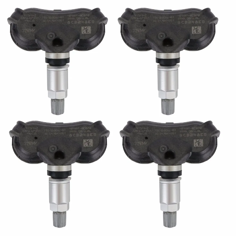 4 шт. датчик давления в шинах TPMS для 2008-2013 Toyota Sequoia Tundra Sienna 42607-0C070 42607-0C050 42607-0C030 |