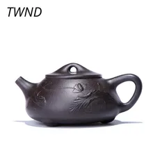220CC Фиолетовый Глиняный Исин Чайник Китайский кунг-фу ручная роспись Ши piao горшок руды zisha чайник костюм галстук Гуаньинь пуэр 22