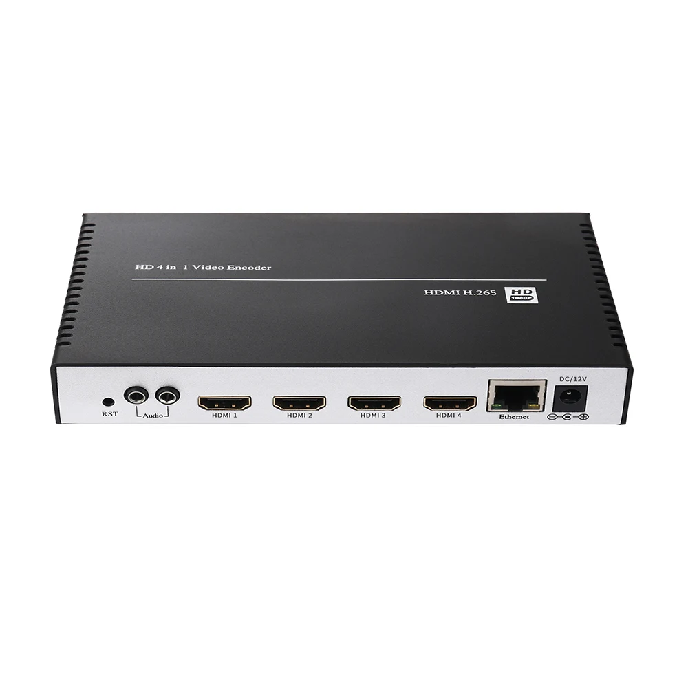 4K 4 канала HDMI к IP живое потоковое видео кодировщик H.265 H264 RTMP кодировщик HDMI кодировщик IPTV с HLS HTTP RTSP UDP RTP RTMPS