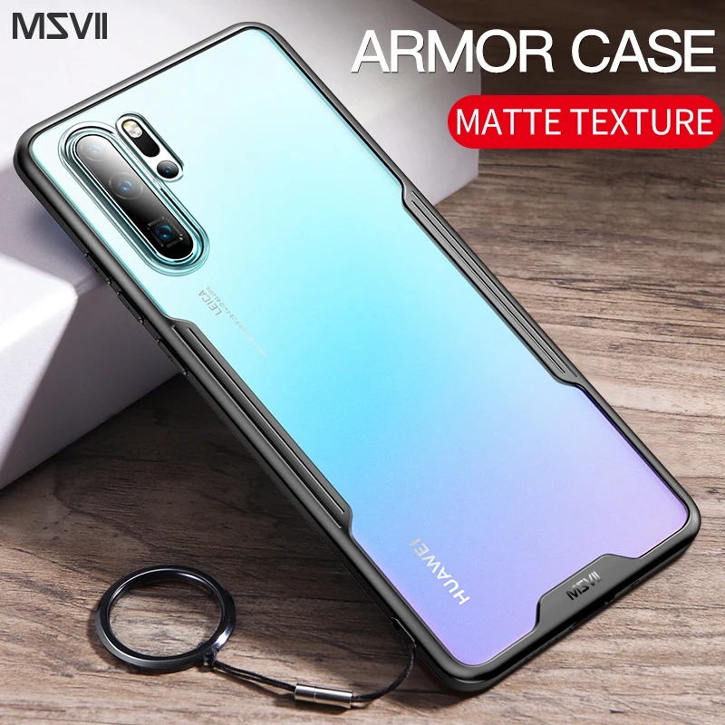 

Msvii Luxury Armor Case For Huawei P30 P20 Pro Translucent Matte Bumper Case Cover For Huawei P30 Pro Phone Shell