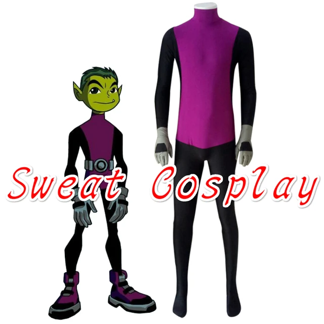 High Quality Young Justice Beast Boy Costume Spandex Lycra Beast Boy