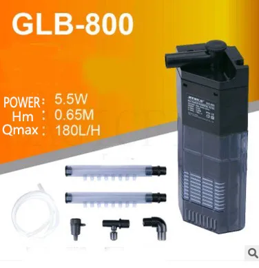 220 В 3,5 Вт 5,5 Вт 7,5 Вт аквариумный фильтр. Встроенный дождевой кислородный фильтр, filtro aquario, лучше, чем sunsun фильтр для аквариума - Цвет: GLB-800