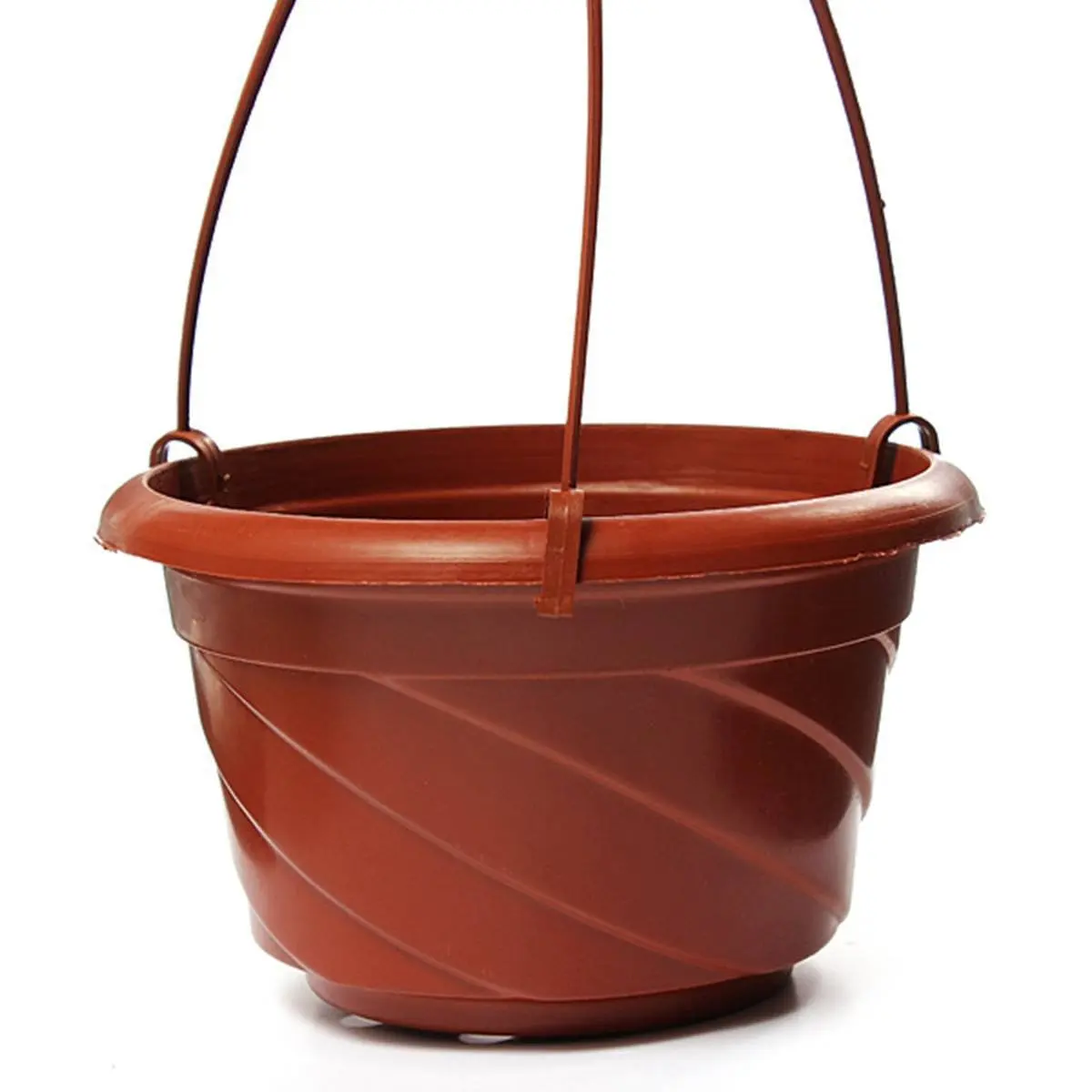 

SZS Hot Hanging Flower Plant Pot Chain Basket Planter Holder Home Garden Balcony Decoration Brick red