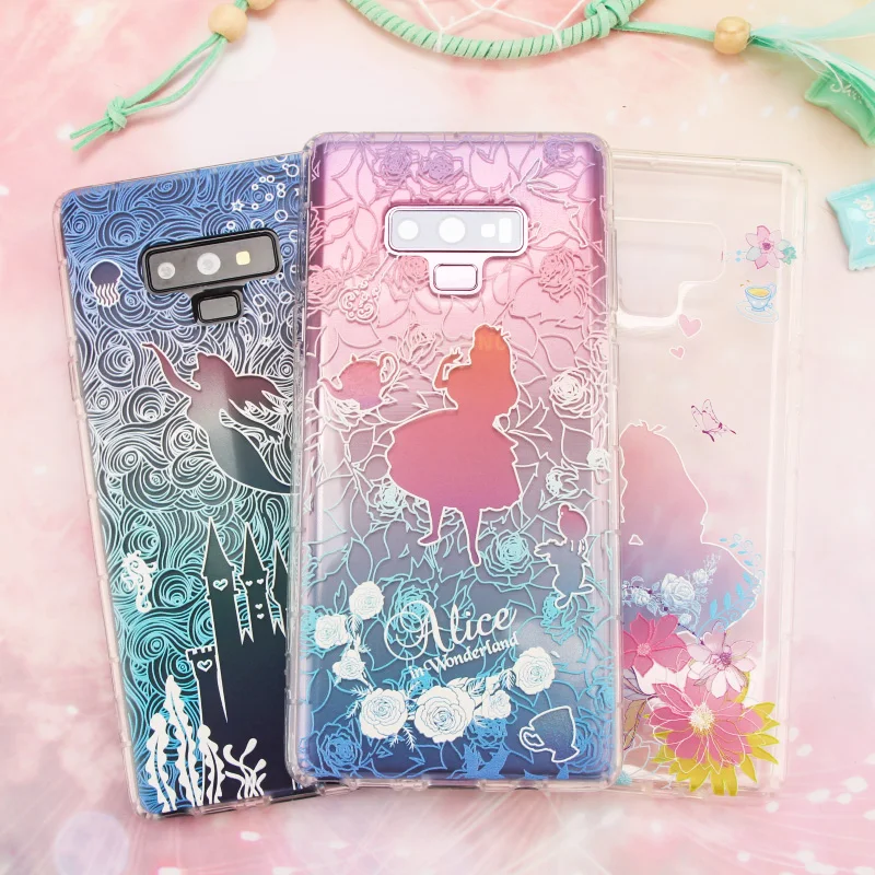 For Samsung Galaxy Note 9 10 Pro Note10 Plus 5G Case Alice Mermaid Painting Soft Silicon Back Cover Cute |
