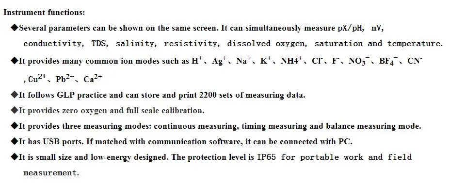 Dzb-712 Портативный Multi-метр параметр рН/px/ОВП/проводимости/сопротивления/tds/солености/ сделать