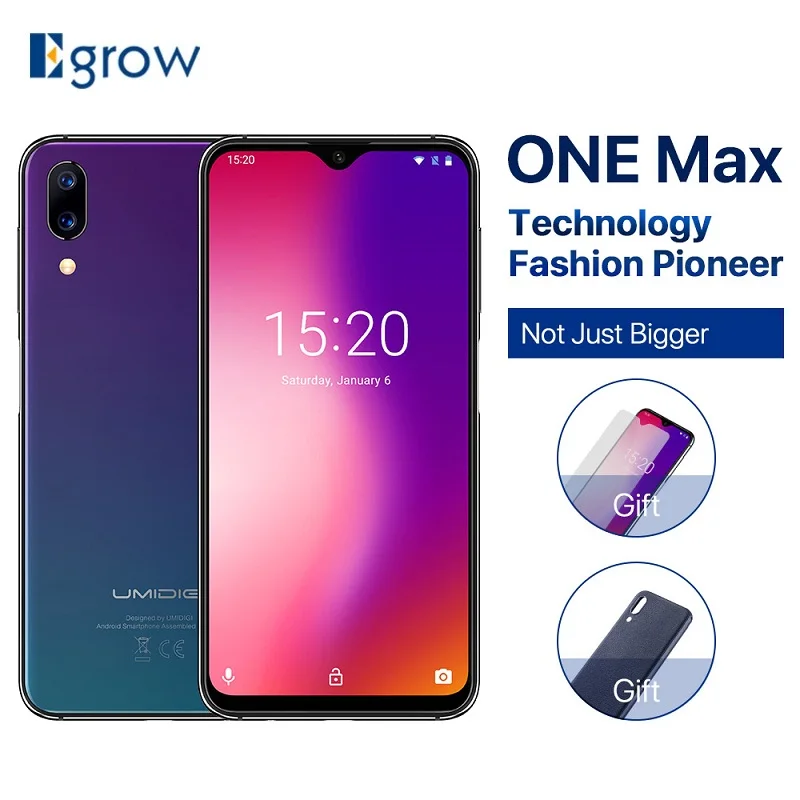 

Umidigi ONE Max Octa Core 4150mAh 4G LTE Smartphone 4GB RAM 128GB ROM 6.3" Full Screen Face ID NFC Wireless Charging Cell phone