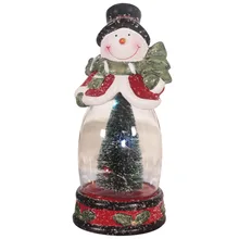 Европейский освещенный Рождественский Снеговик украшения креативные милые Креативные фигурки Санта Клауса маленькие поделки Новогодний Декор для дома подарок