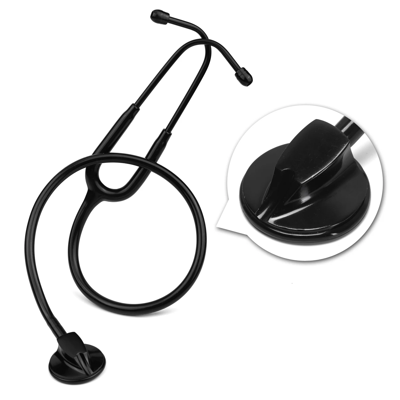 

All Black Medical Cardiology Doctor Stethoscope Professional Medical Heart Stethoscope Nurse Student Medical Equipment Device
