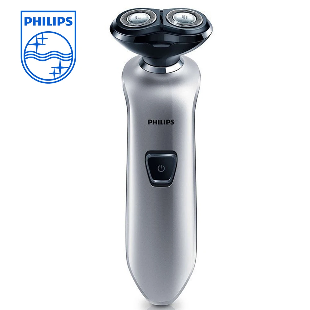 

PHILIPS S520/12 Men's Electric Shaver with Bady Washable Three Knife Razor Low Noise Dry and Wet Silver for traval 220 V