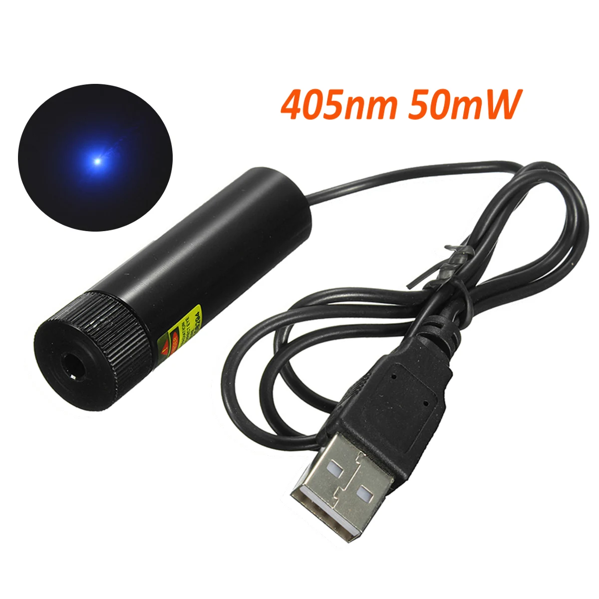 

Industrial 405nm 50mW Focusable Violet Blue Laser Diode Dot Module with Adapter 6.5x1.8cm NEW ARRIVAL