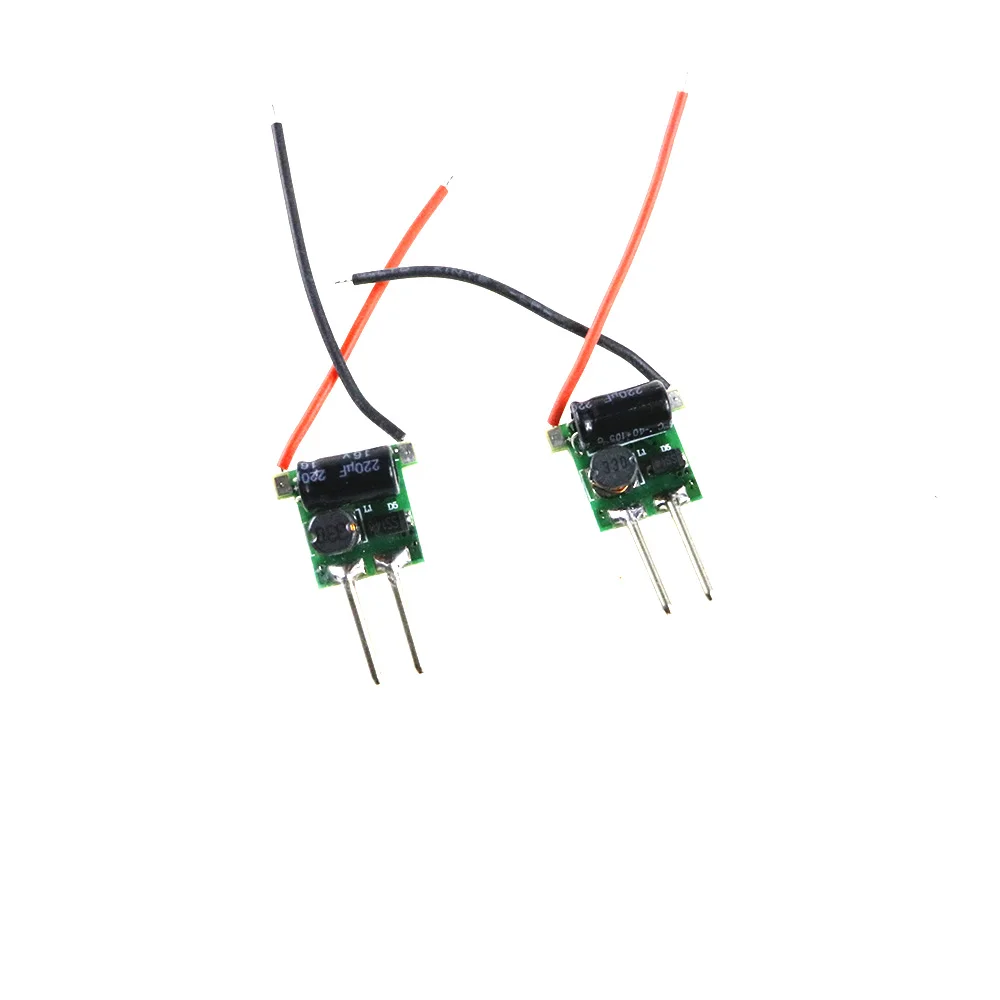 5 шт. светодиодный драйвер MR16 лампа трансформатор DC12V(1-3) X1W 2Pin низкое напряжение 2 фута 300 мА Постоянный ток 1 Вт 3 Вт Быстрая JQ