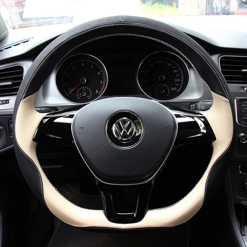 Аксессуары из натуральной кожи для Volkswagen vw passat b5 b6 b7 polo 4 5 6 7 golf tiguan jetta touareg|car steering