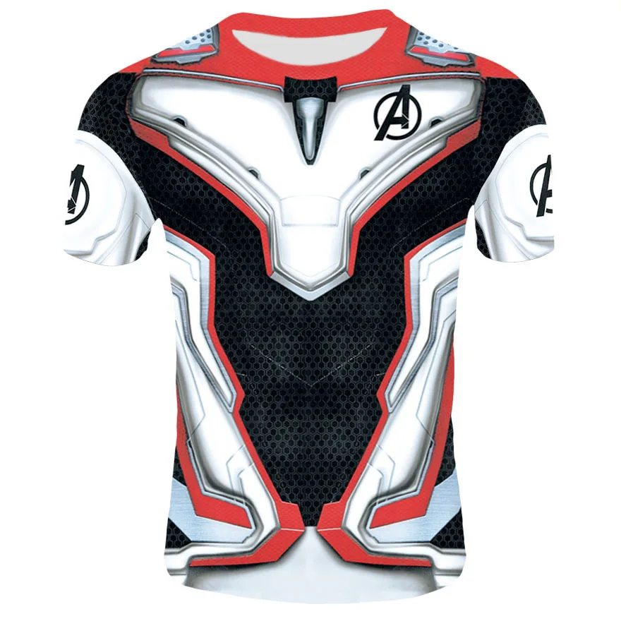 

2019 Avengers 4 Endgame Quantum War 3D Printed T shirts Men Compression Shirt Iron man Cosplay Costume short shirt For Male
