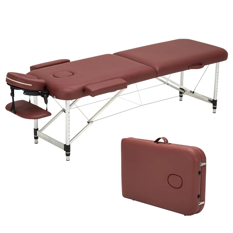Складной красота кровать Профессиональный портативный спа массажные столы легкий складной с сумкой салон мебель алюминиевый сплав