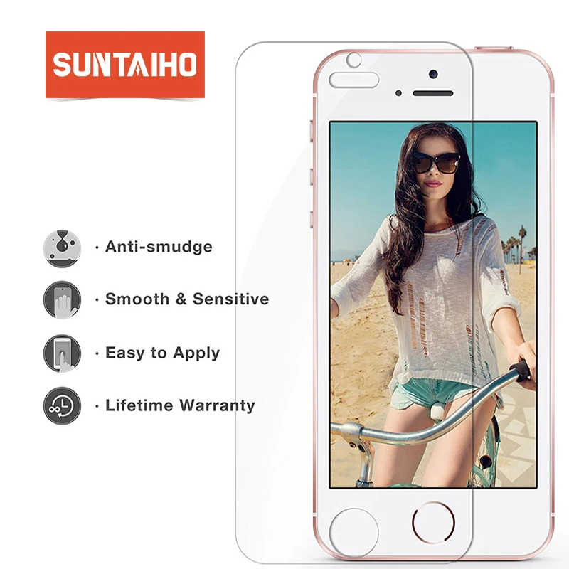 Suntaiho 9H Tempered Glass Screen Protector Film For 5 5s 5c SE screen protector guard film front case cover With Retail Package Suntaiho 9H Tempered Glass Screen Protector Film For 5 5s 5c SE screen protector guard film front case cover With Retail Package