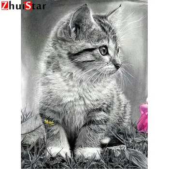

3D Diamond Painting picture diamond Embroidery animal cat icon Cross Stitch painting rhinestone diamond pattern wall sticker XY1