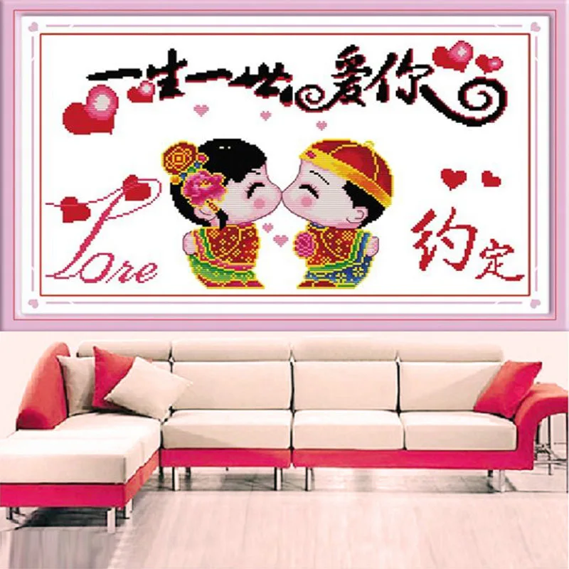 

Cartoon Counted Print on Canvas 11CT Cross Stitch Kits Embroidery Painting Needlework Set Hand Made Crafts Home Decor