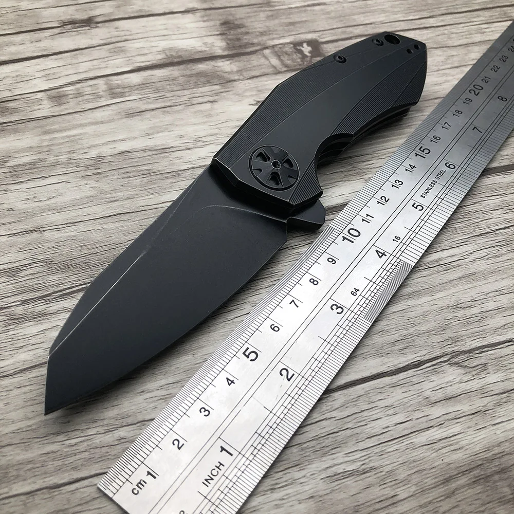 

BJL 0456BW Folding Titanium handle Ball Bearing Flipper hunting camp Pocket Survival EDC Tool D2 blade tool knife ZT 0456