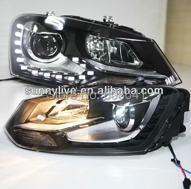 

For VW Polo LED Angel Eyes Head Lamp 2011-12 year TC Type WITH D2H error free HID KIT