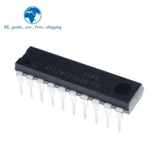 ATTINY2313A-PU ATTINY2313 DIP20 MCU 8-битный ATtiny AVR RISC 2KB флэш-2,5 V/3,3 V/5 V 20-контактный разъем DIP