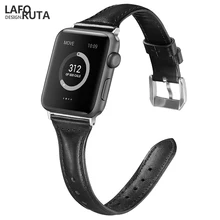 Laforuta Genuine Leather Band for Apple Watch Series 4 Women iWatch 42mm 38mm 40mm 44mm Girl Wristwatch Belt Strap For Series 3