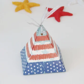 

25pcs/set new Creative Personality American flag printing paper candy box independent day party festival favor box gift boxes