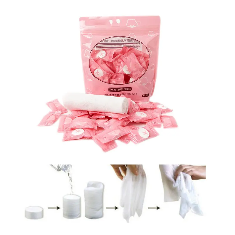 100 Camping Travel Disposable Compressed Expanding Towel Washcloth