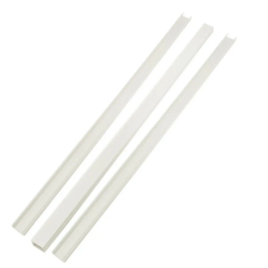 

Wholesales item 3PCS Plastic 7/8"x 1/2" Cord Duct Cover Wire Management Cable Raceway 1.9 Feet
