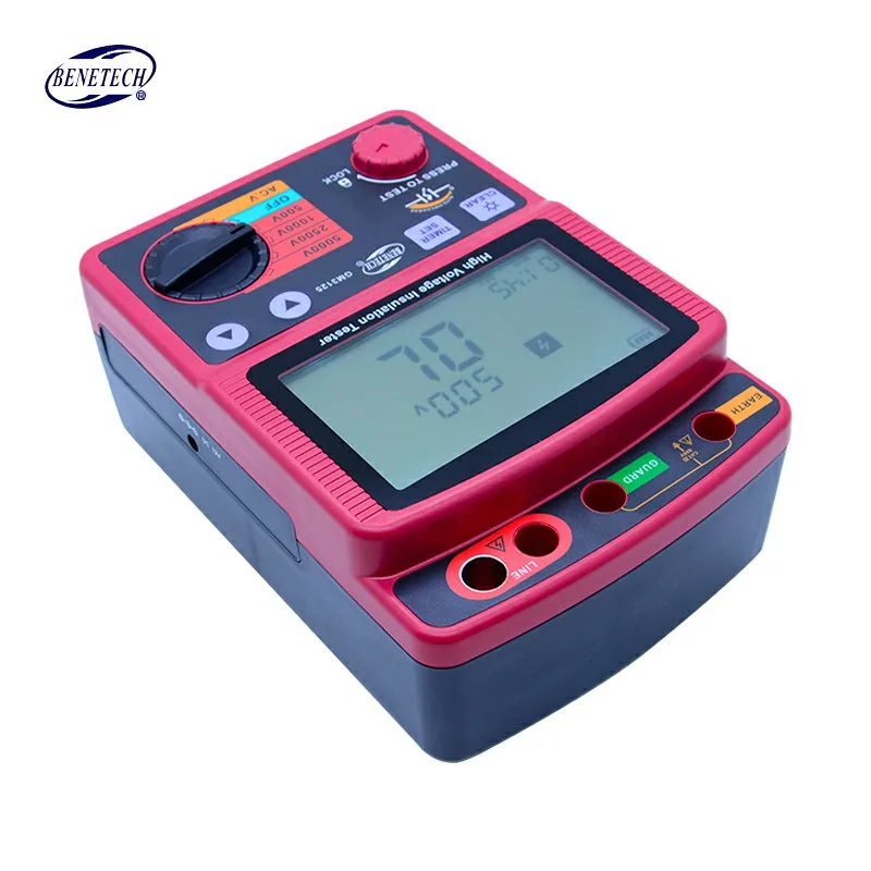 BENETECH 100% оригинальный GM3125 цифровой тестер сопротивления изоляции Мегаомметр 5000 в