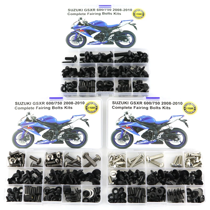 

For Suzuki GSXR600 GSXR750 GSXR 600 GSXR 750 2008-2010 Motorcycle Full Fairing Bolts Kits Completed Washer Fastener Steel Nuts