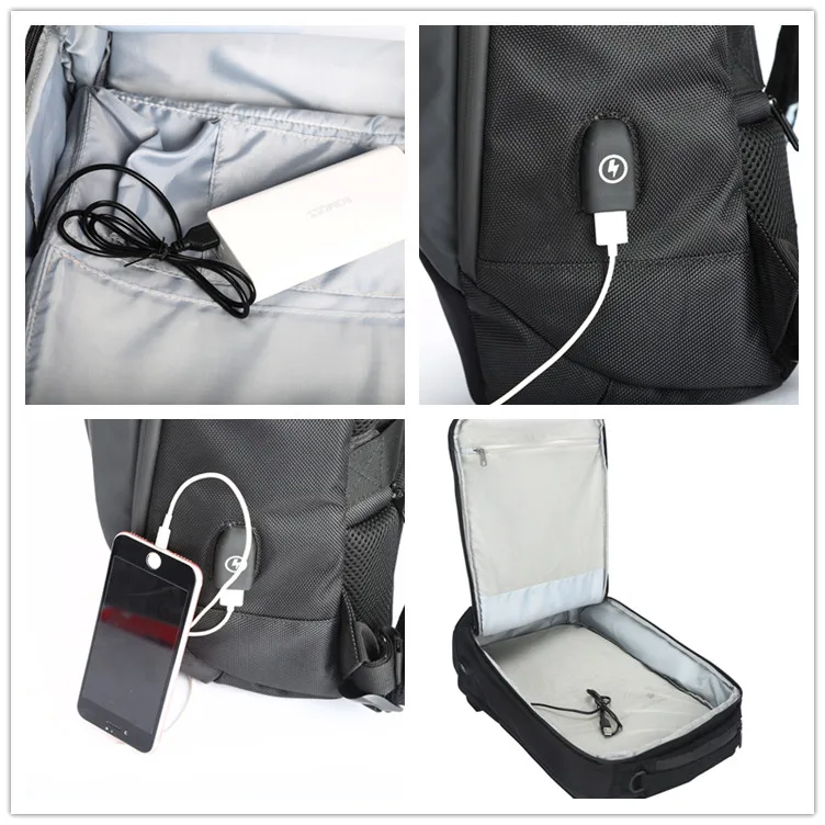 Fashion business traveling bag 20 inch waterproof bags with raincover custom back pack men bagpack backpack laptop usb backpack ori-width=