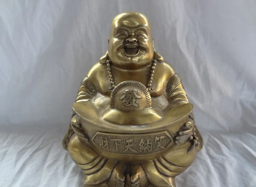 Песня voge gem S5037 8 &quotКитайский Латунь Богатство YuanBao Счастливый Смех Набор