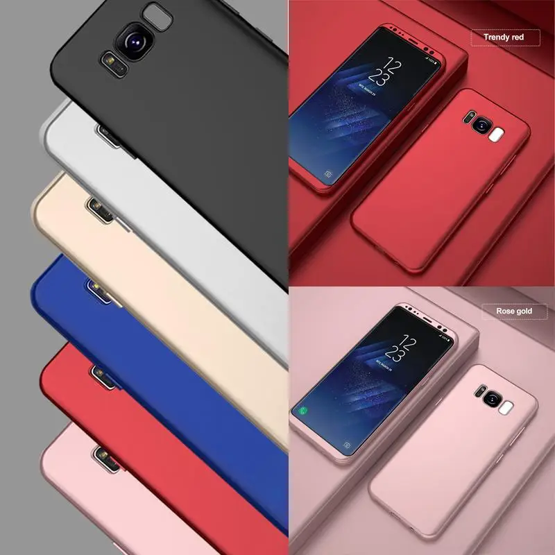 Твердый чехол с полной защитой корпуса на 360 градусов для Samsung A50 S10e S10 Plus S6 S7 Edge M20 M10
