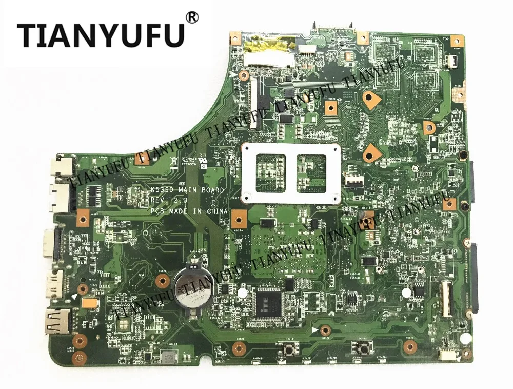 K53SD USB2.0 для ASUS K53E P53E A53S K53S K53SD Материнская плата ноутбука HM65 DDR3 USB2.0 REV: 2,3 протестированная работа