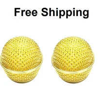 Bolymic из 2 предметов сетки микрофон решетка для SM58 565SD-LC микрофон с золотым покрытием