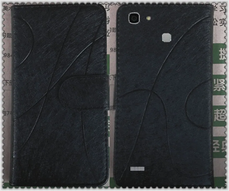 New ! Free Shipping Quality Line silk lines PU Leather Flip Case For Huawei G8 Mini Cover .(BlackGold) |