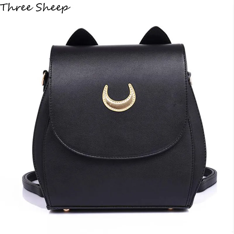 Sailor Moon Backpack PU Leather Backpack Women Shoulder Rucksack 2017 School Bags for Teenage Girls Women