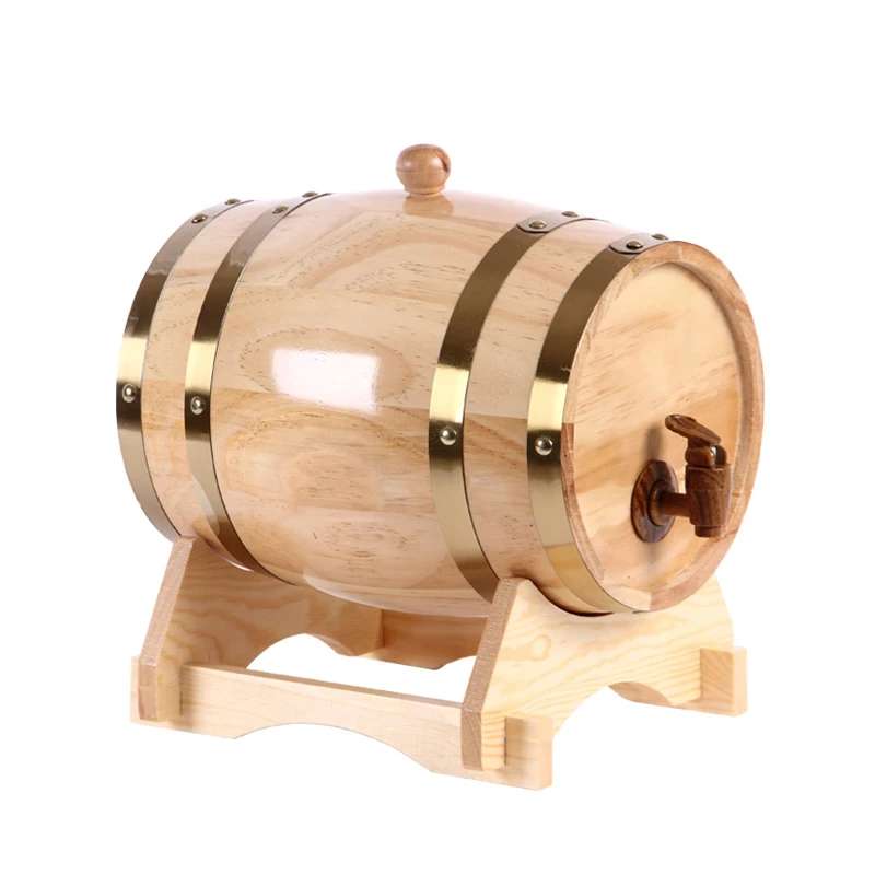 3L Wine Oak Barrels Brewing Decorative Barrel Keg Bucket Brewage Hotel Restaurant Exhibition ...