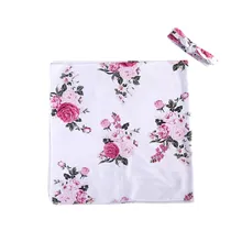 Новая хлопковая мягкая Пеленка, новорожденный, для маленьких мальчиков и девочек, с цветочным принтом, пеленки-одеяла, повседневная одежда