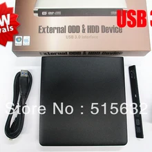 USB 3,0 внешний 12,7 мм супер тонкий привод ODD/HDD корпус устройства оптический драйвер и жесткий диск caddy корпус черный
