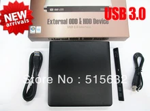 USB 3.0 External 12.7mm Super slim Drive ODD / HDD Enclosure Device optical driver and Hard disk caddy Enclosure BLACK